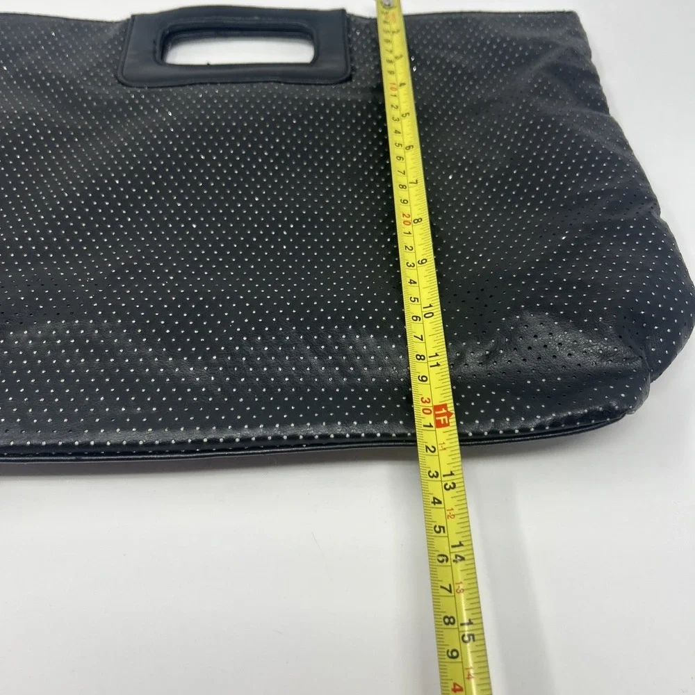 Victoria Secret Clutch Handbag Business Tote with Built in Handle Black Sparkle